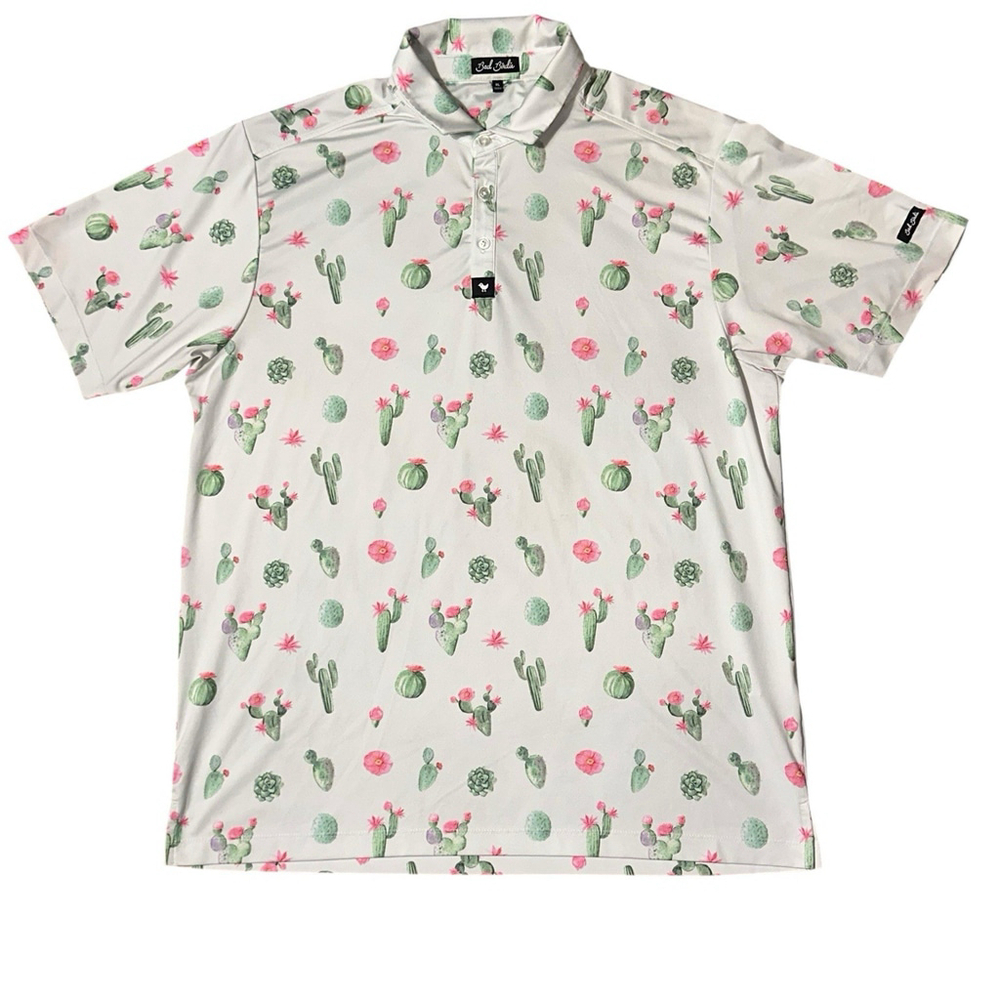 Bad Birdie Core Shirt Mojave Prickly Pear Polo XL Performance Wicking
